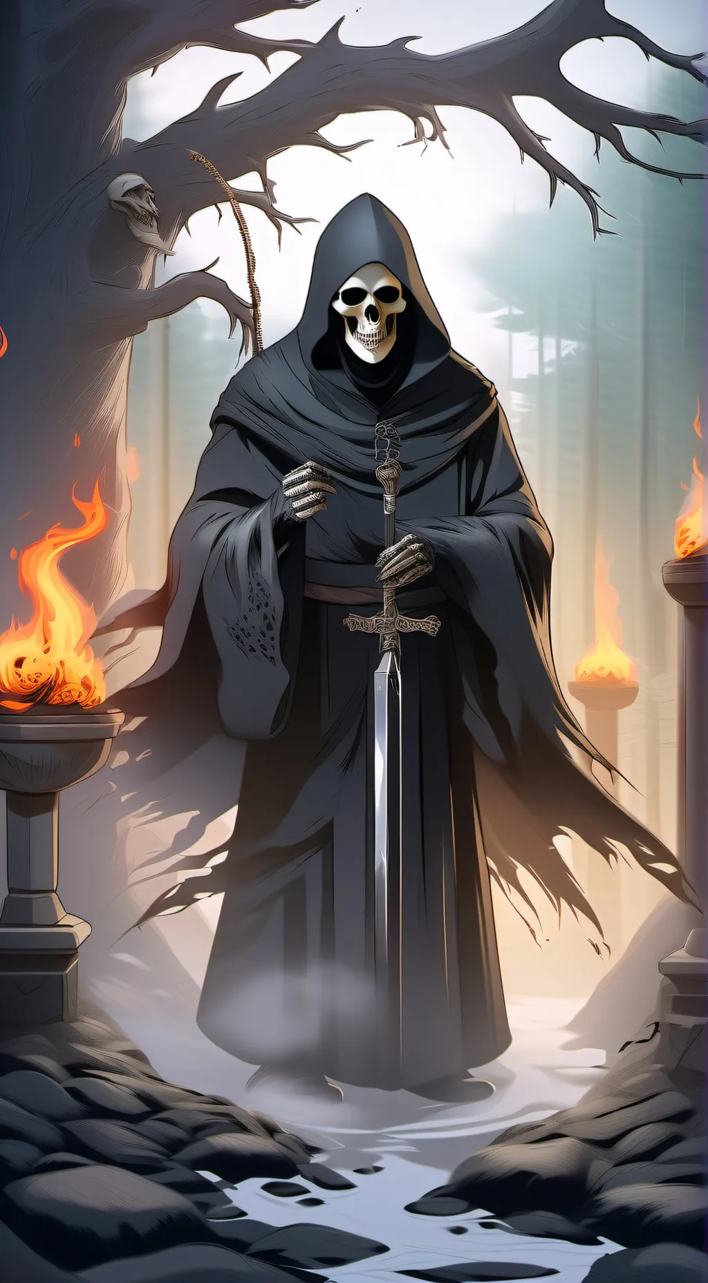 ai character: the Grim Reaper background