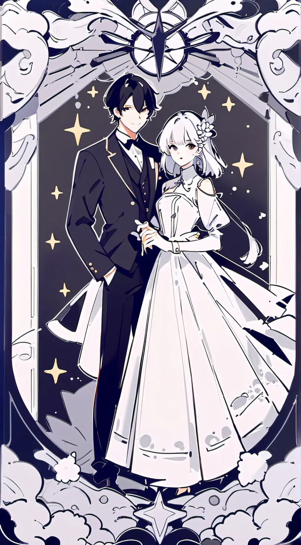 ai character: tadc wedding  background