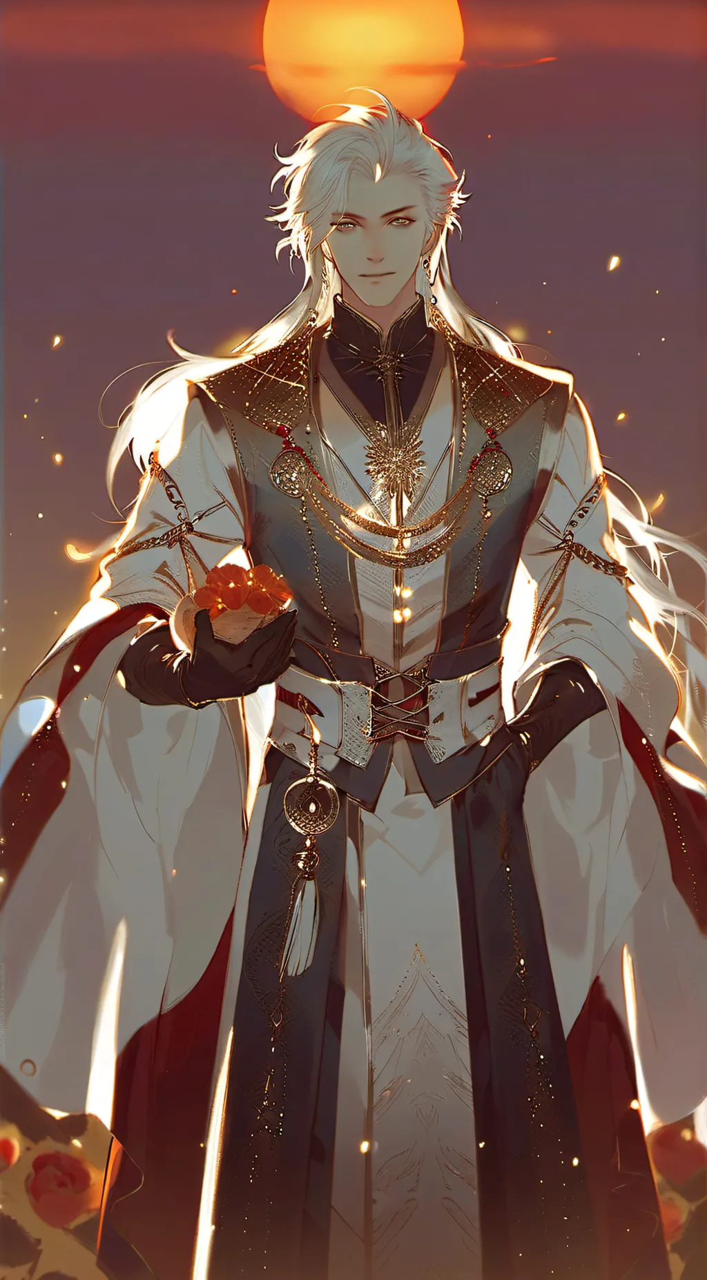 ai character: Sun background