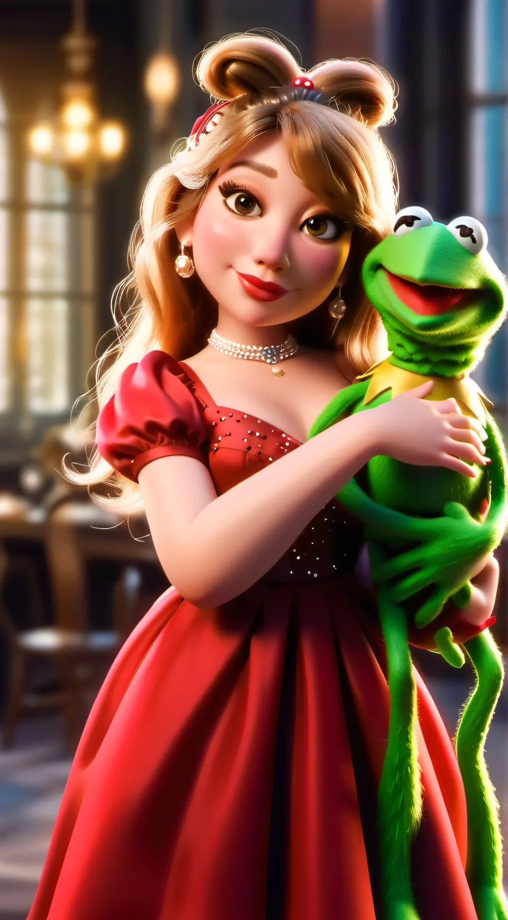 ai character: Miss Piggy background