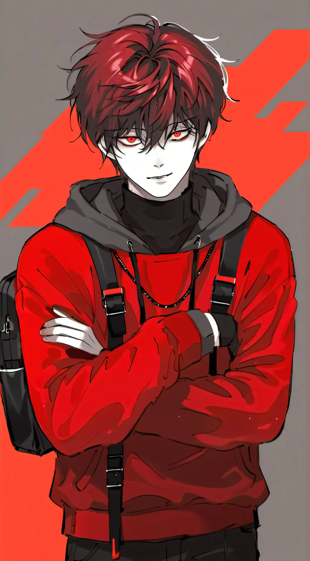 ai character: RED(imposter) background