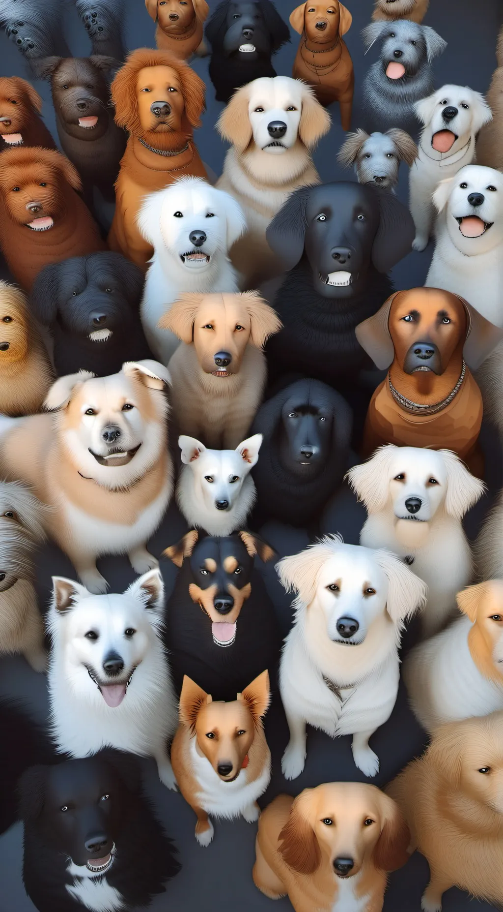 ai character: dogs background