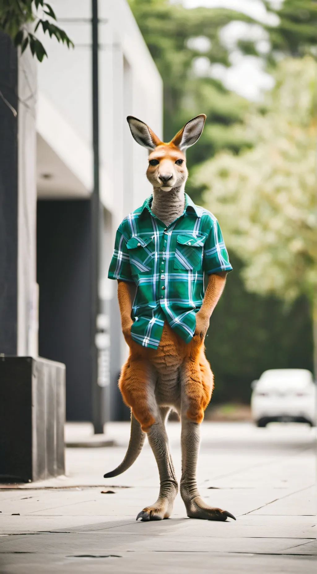 ai character: Warren Kangaroo  background