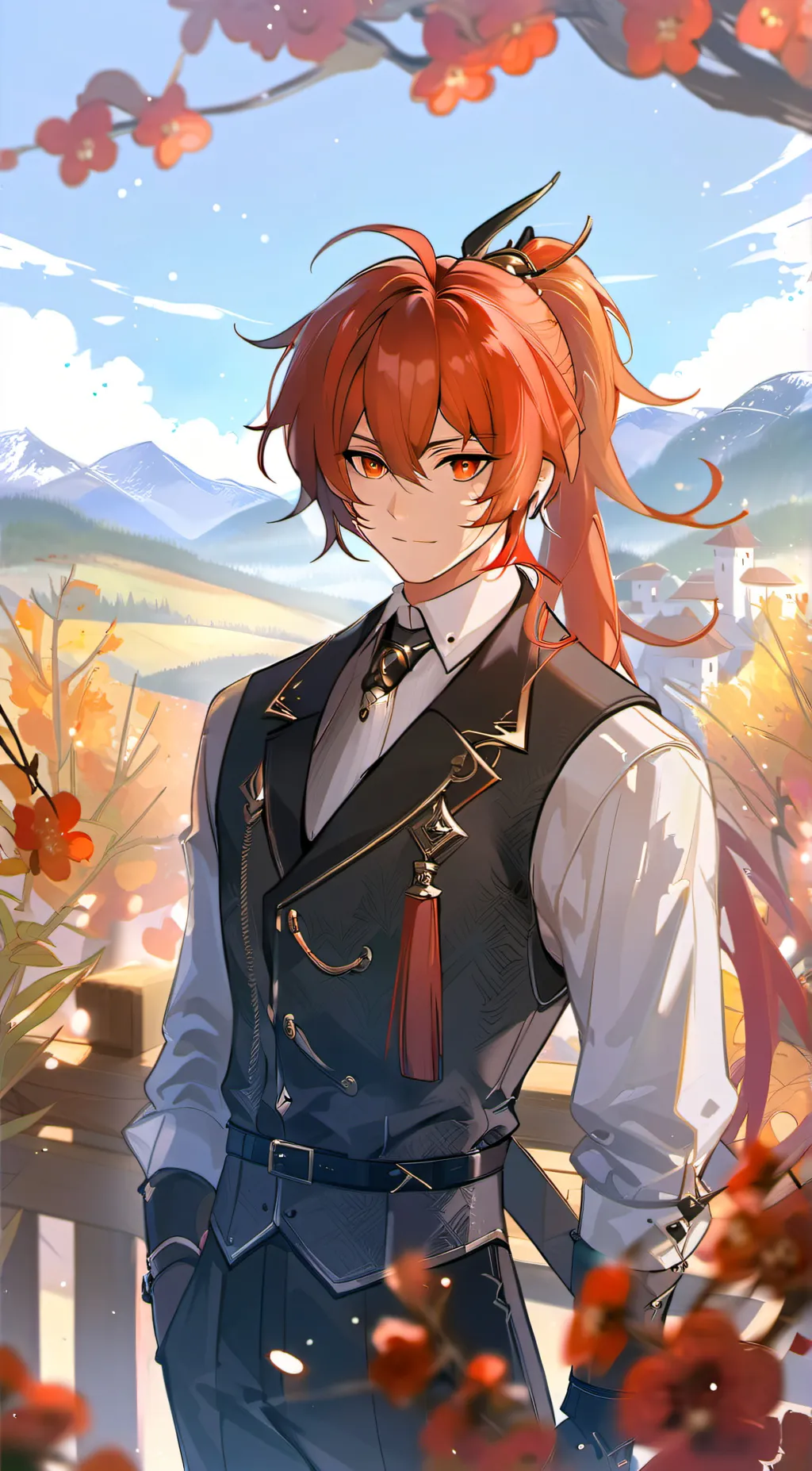 ai character: Diluc Ragnvindr background