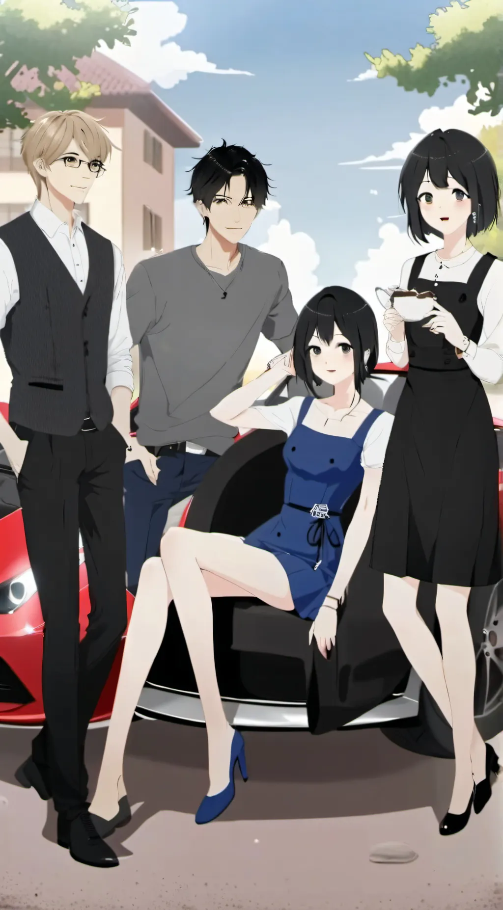 ai character: Ferrari and Flexer background