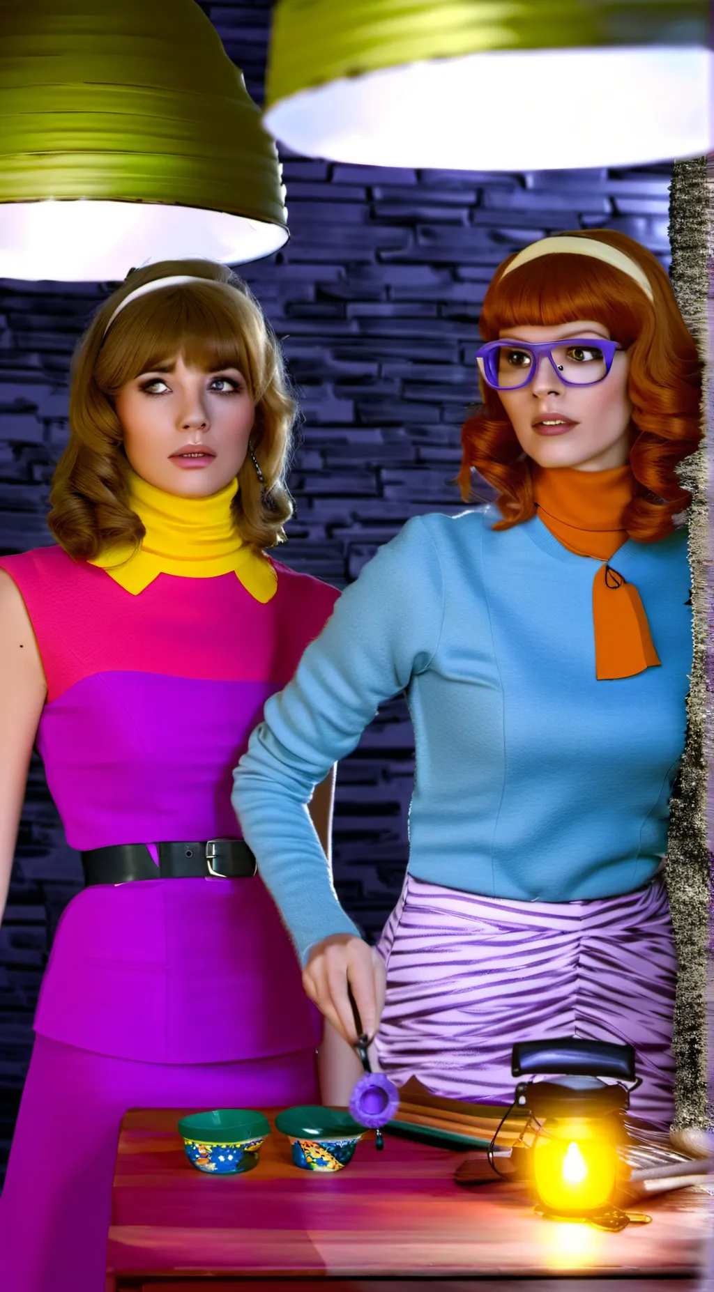 ai character: Daphne and Velma background