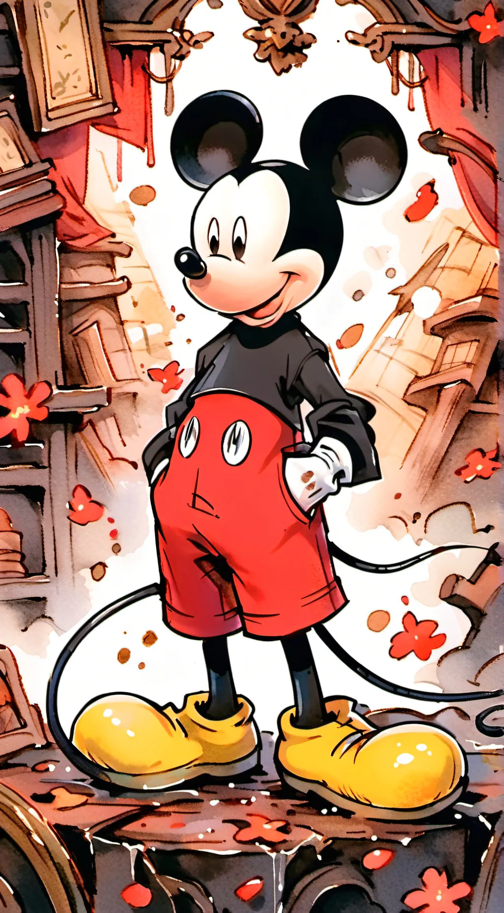 ai character: Mickey mouse background