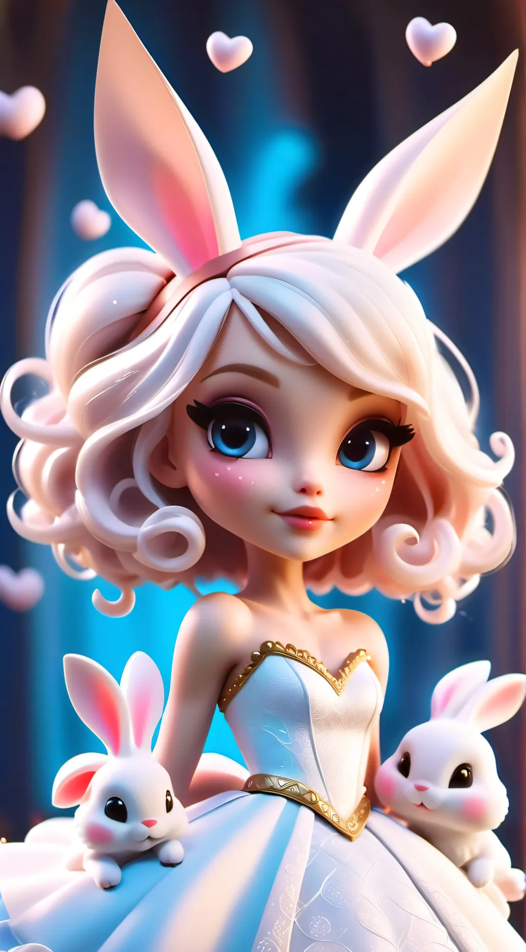 ai character: Bunny Blanc background