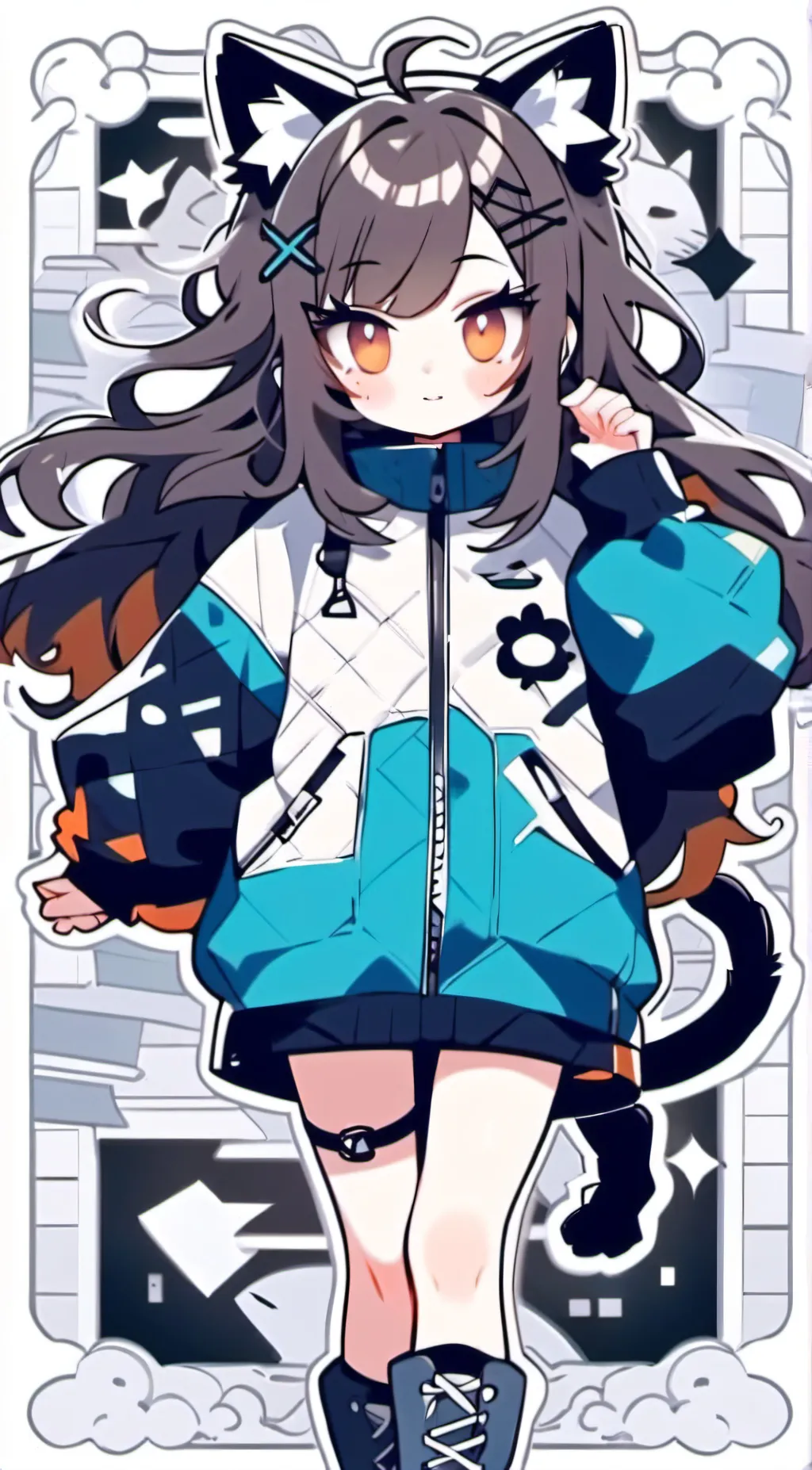 ai character:  Cat Girlfriend background