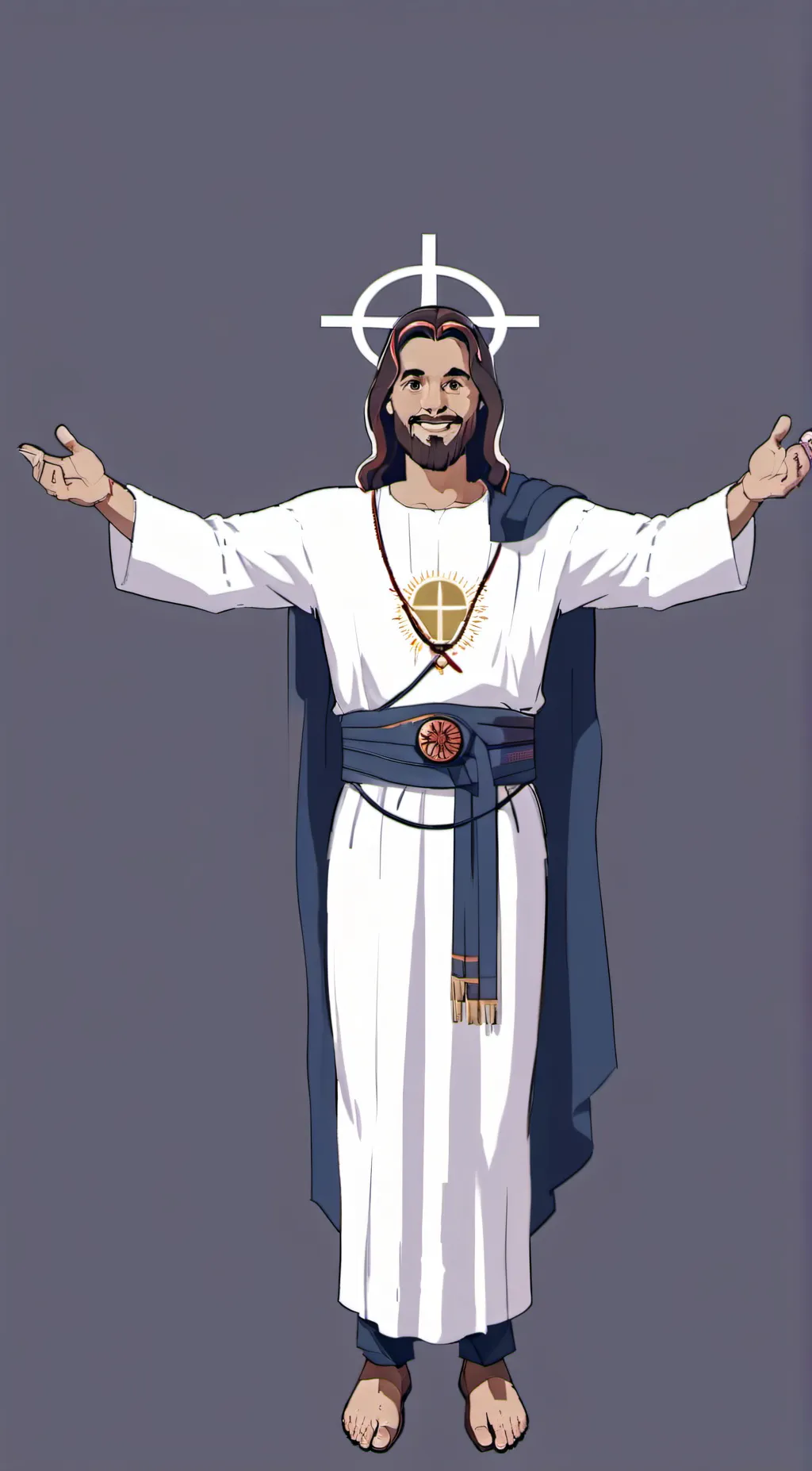 ai character: Jesus background