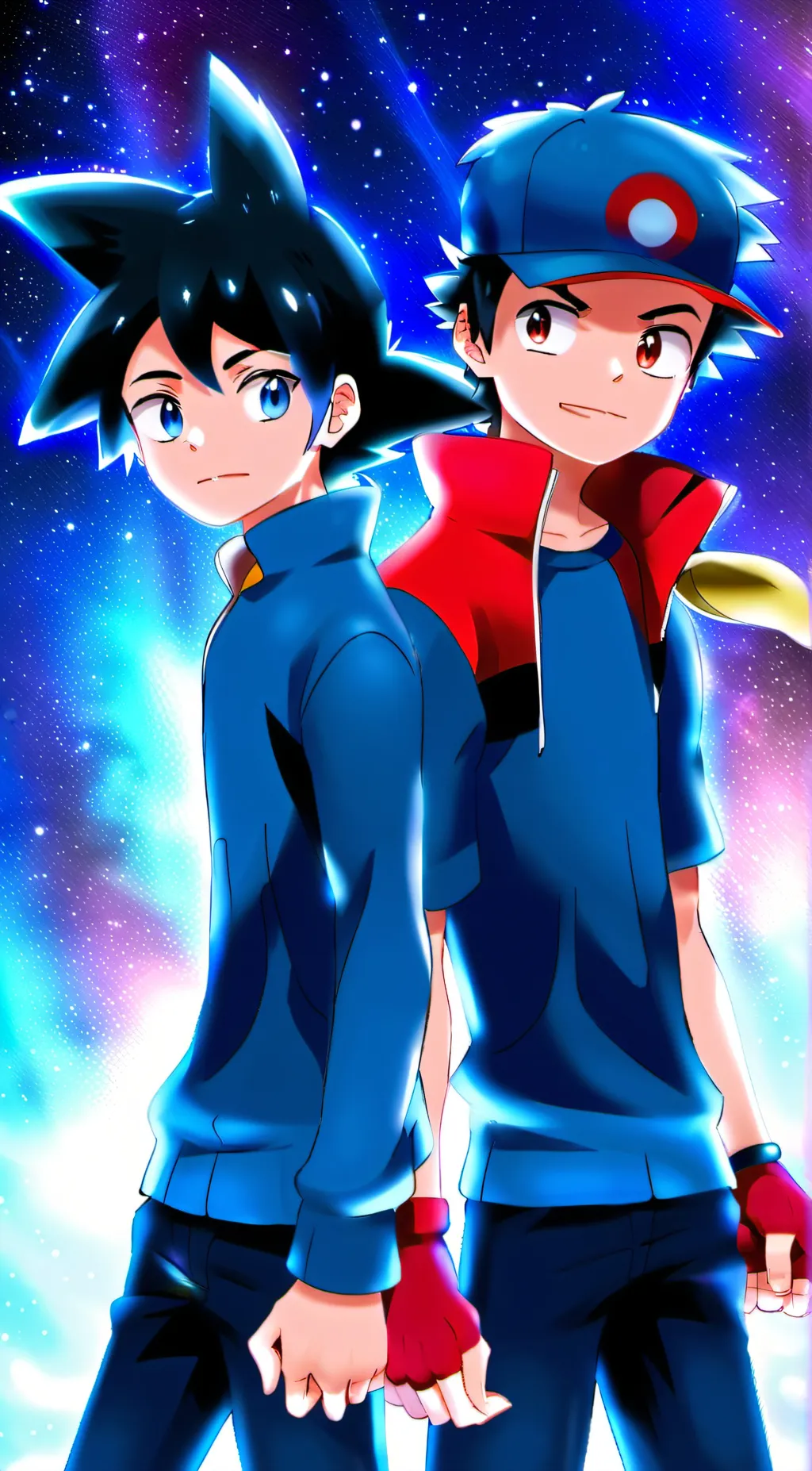 ai character: ash x goh background