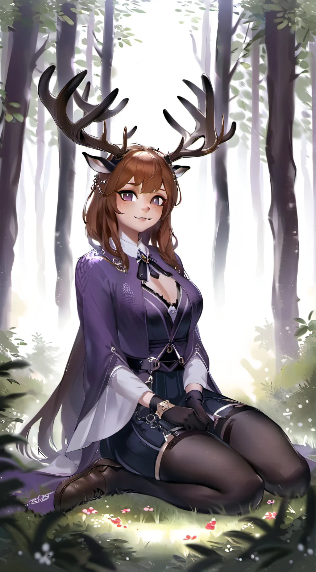 ai character: magic deer background