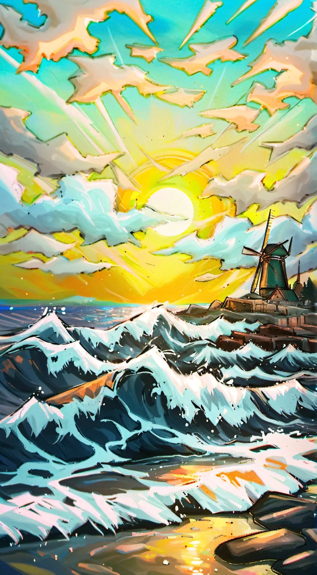 ai character: The Sea background