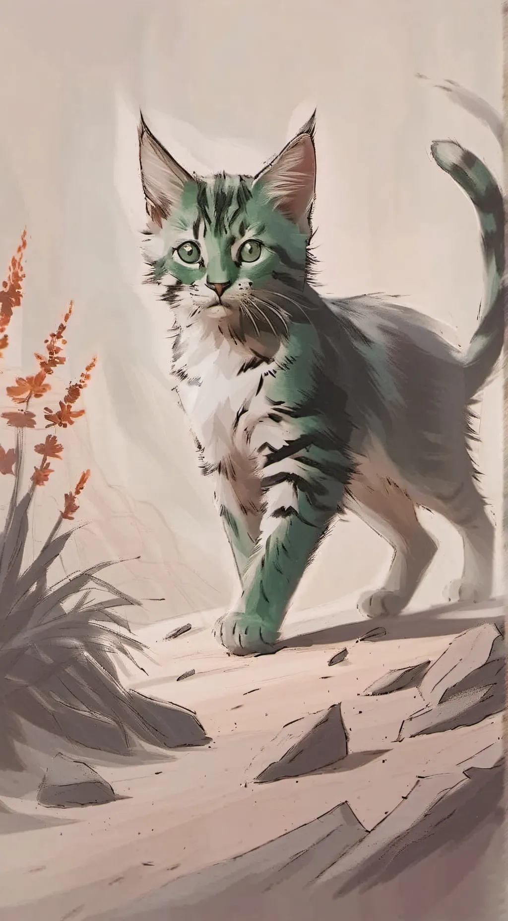 ai character: Mutant Kitten background