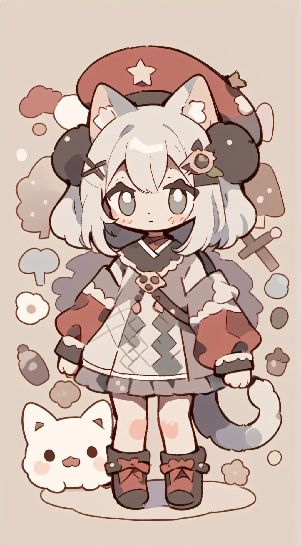 ai character: <kitty>🌹😸❤️ background