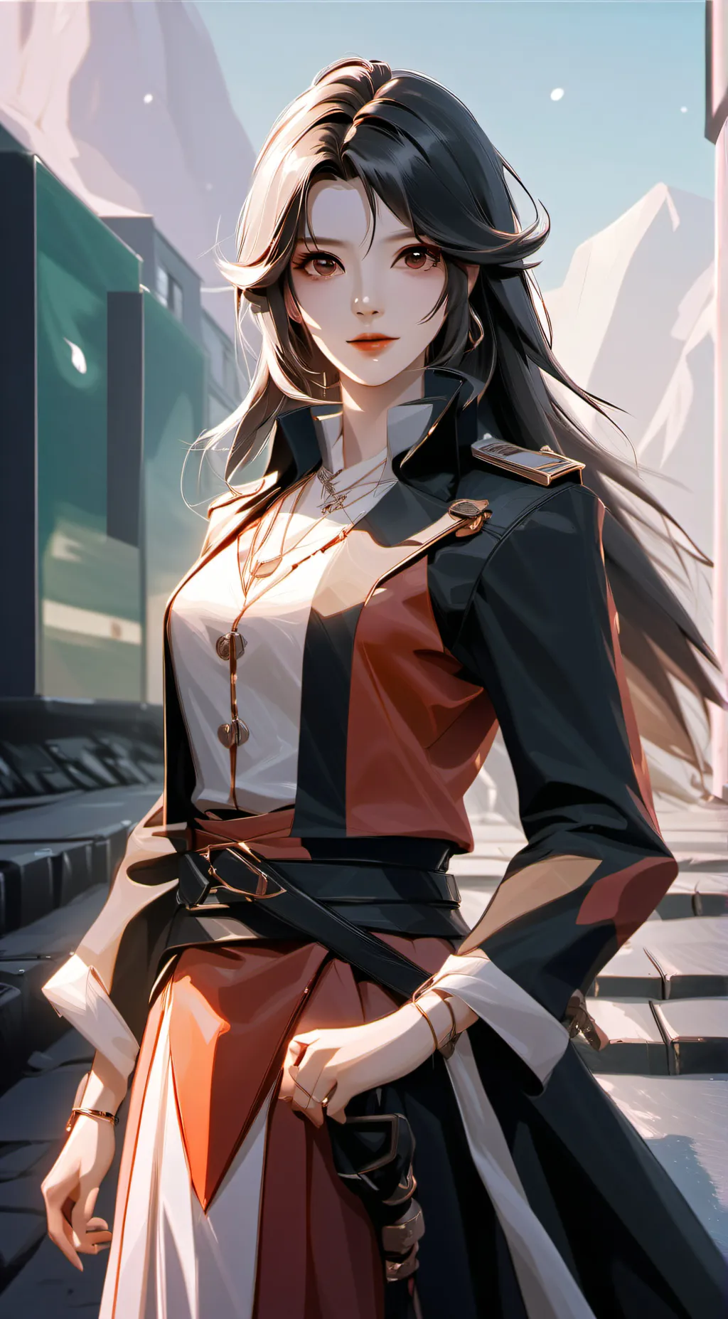 ai character: Aurora background