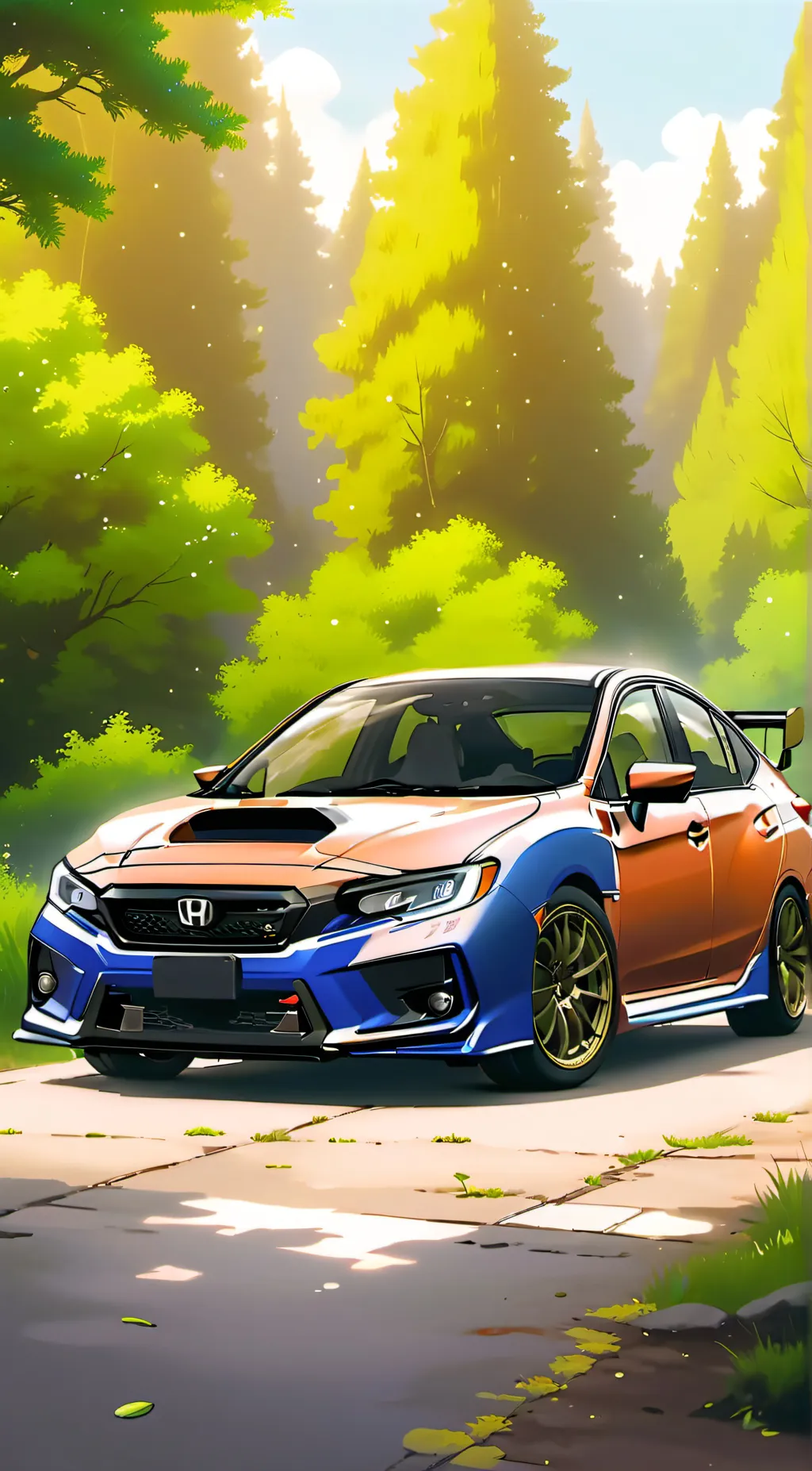 ai character: Honda accord💙 background