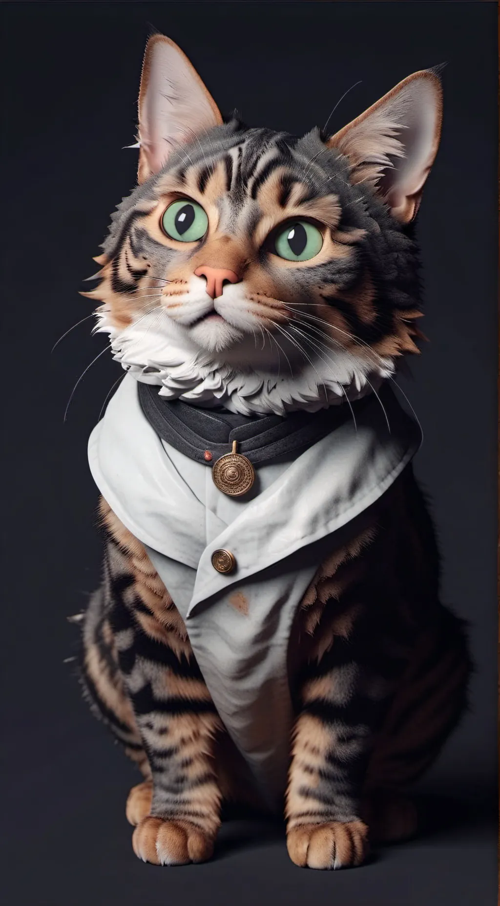 ai character: hungry cat background