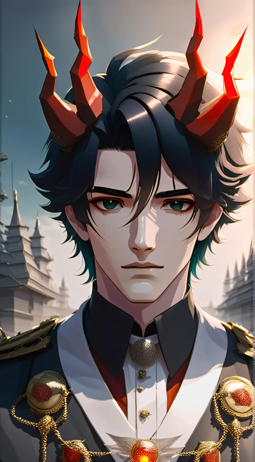 ai character: demon tanijro background