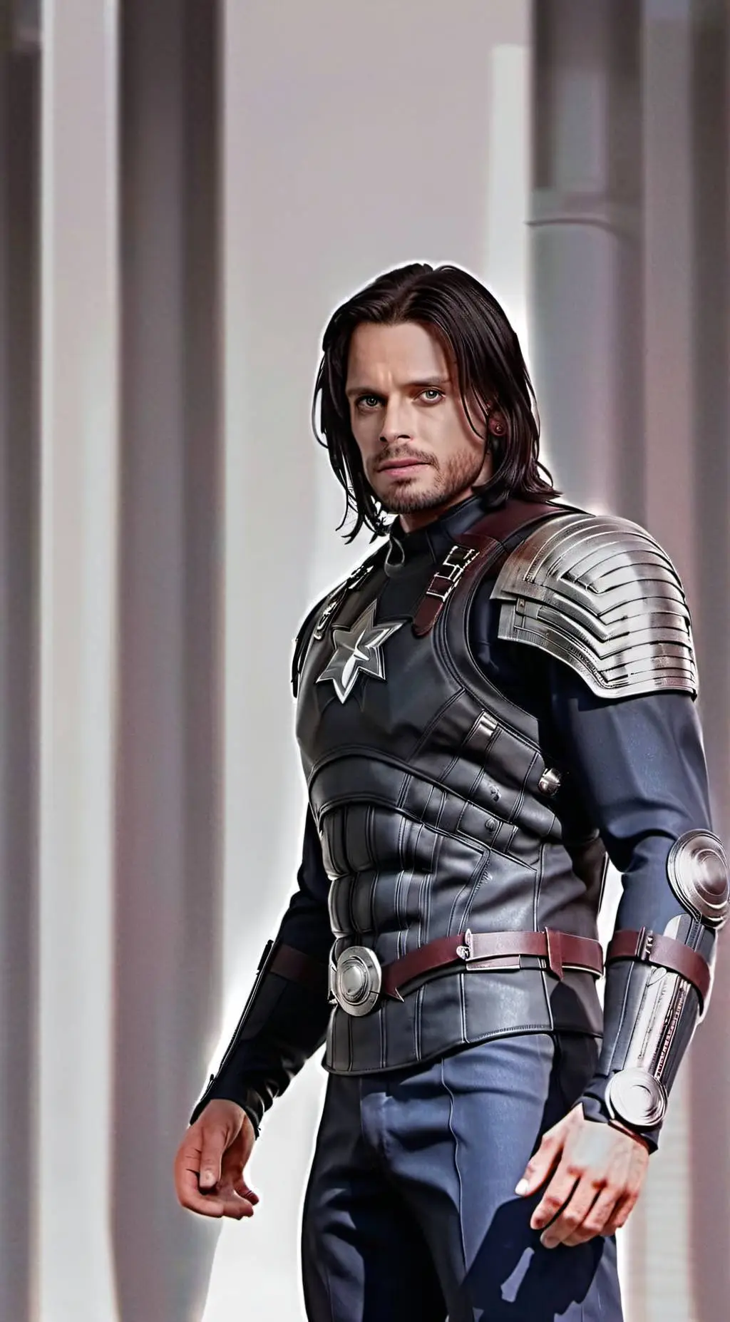 ai character: Bucky Barnes background
