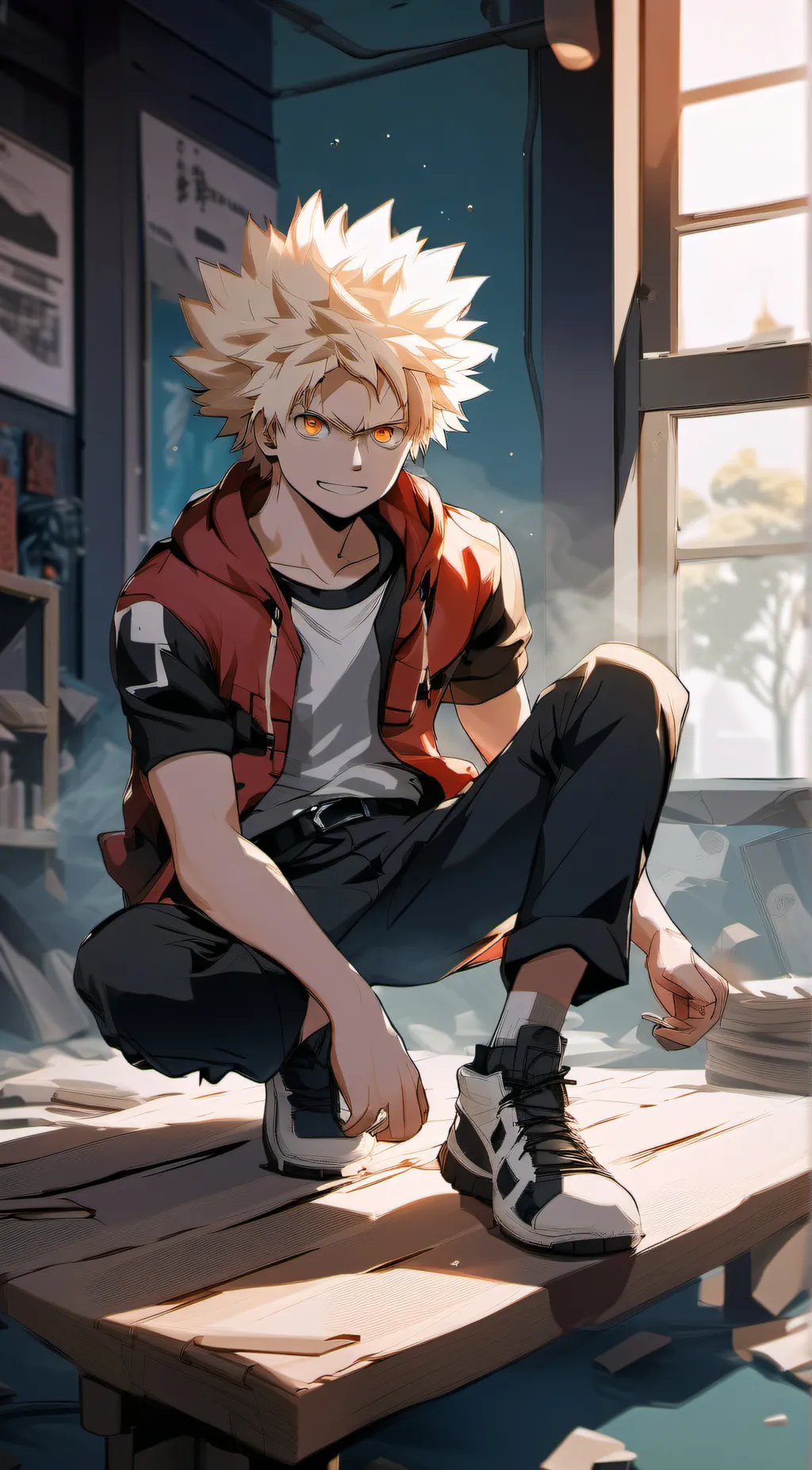 ai character: Bakugo background