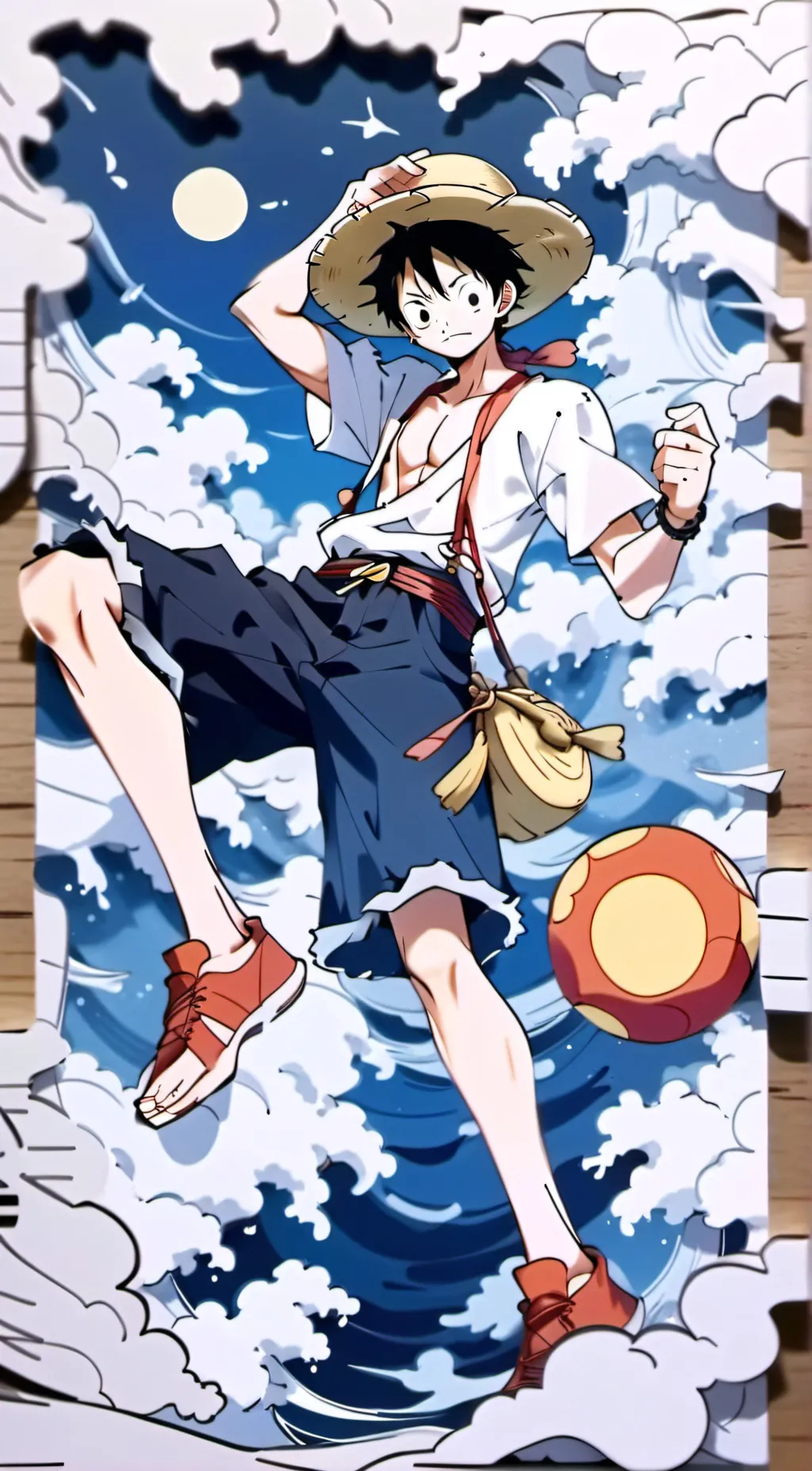 ai character: Luffy background