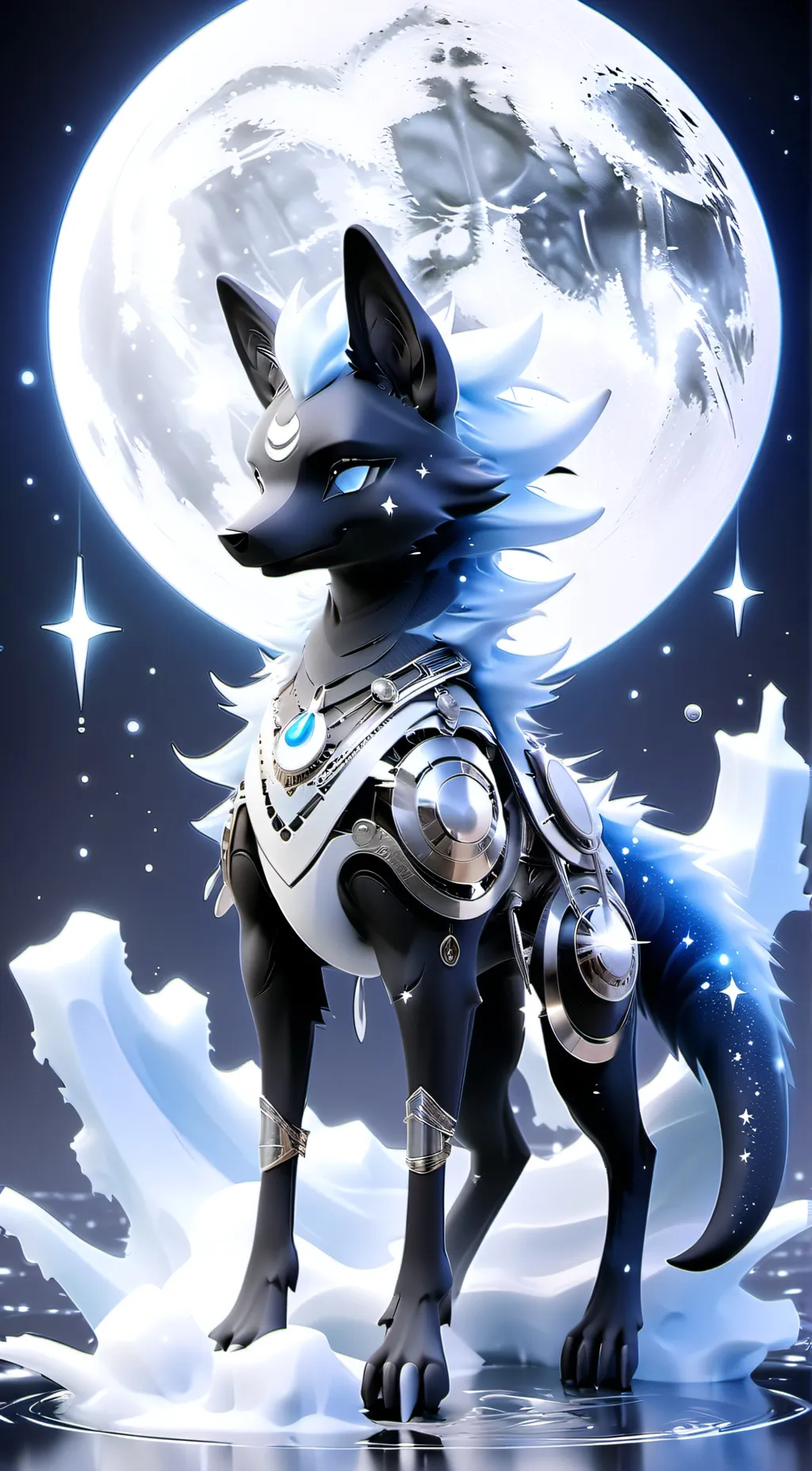 ai character: the change of luna background