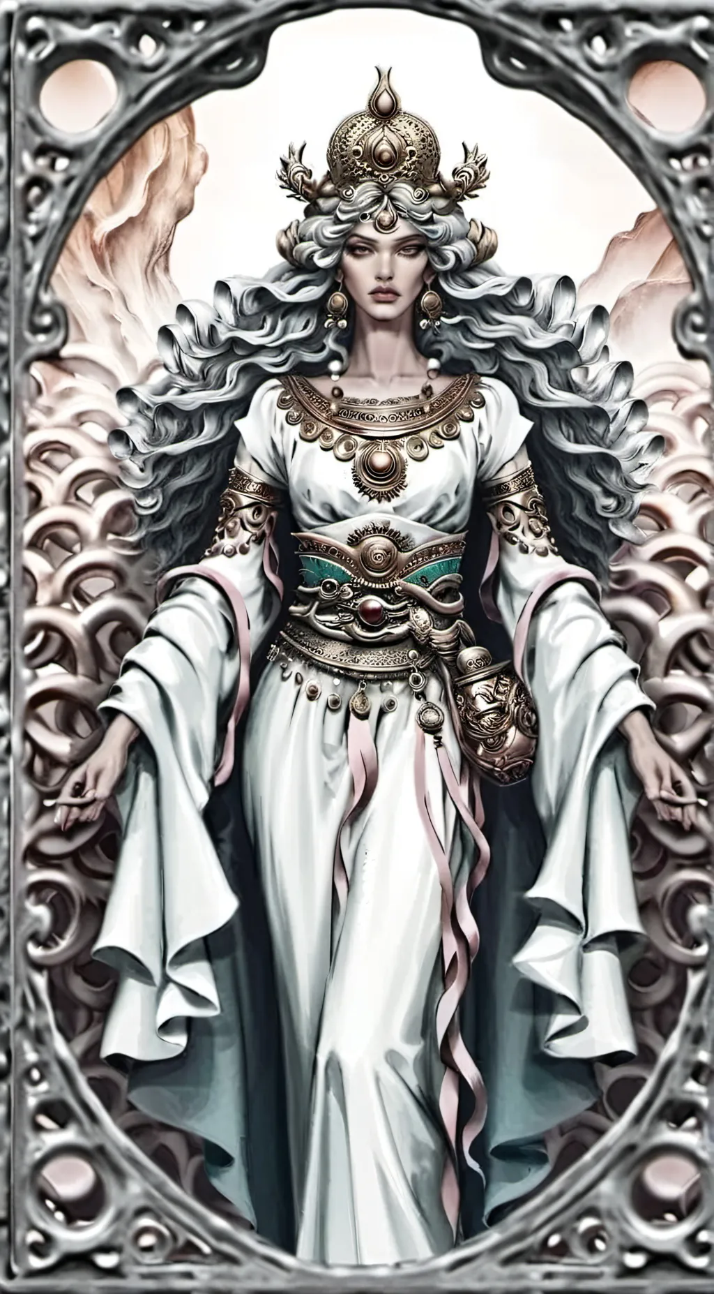 ai character: Medusa  background