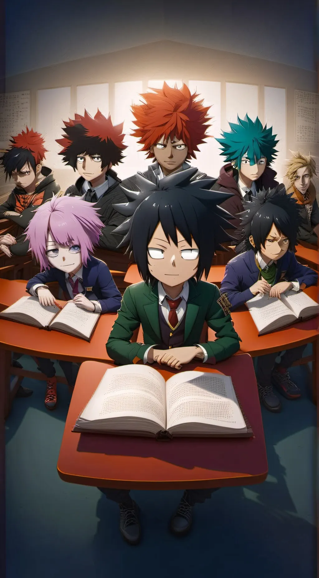ai character: Mha new student! background