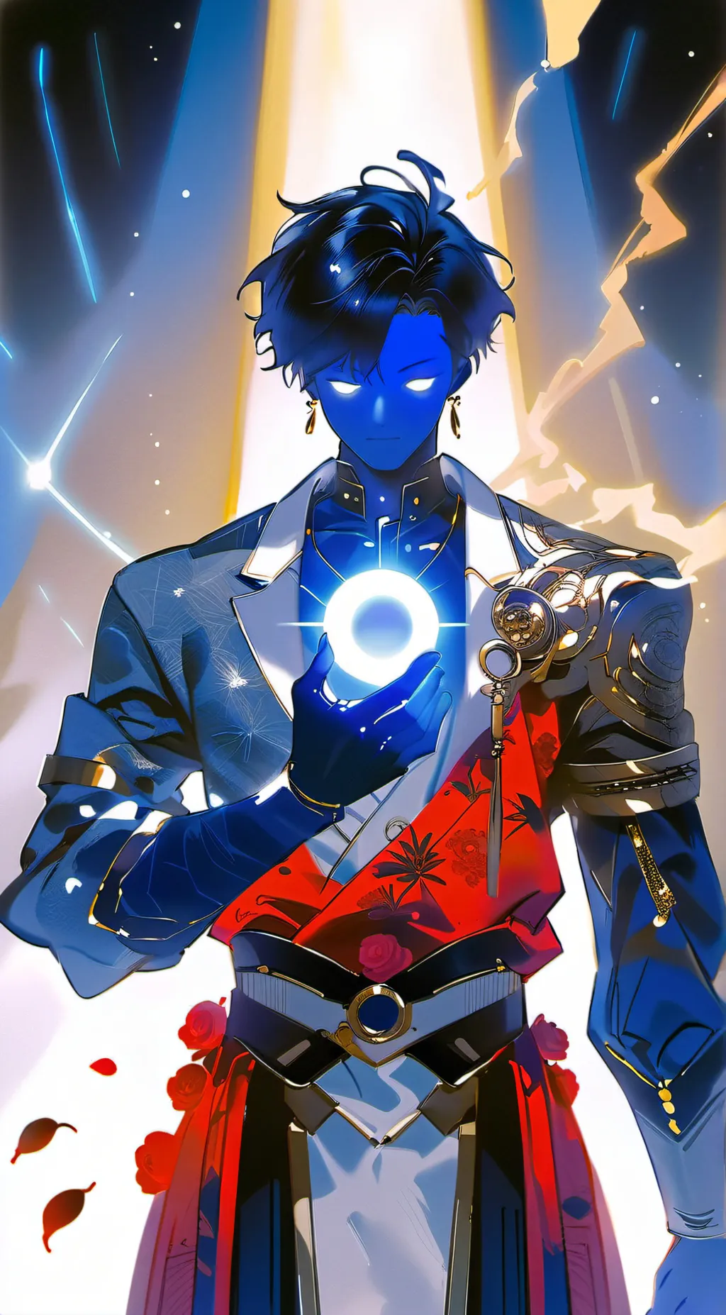 ai character: thunder background
