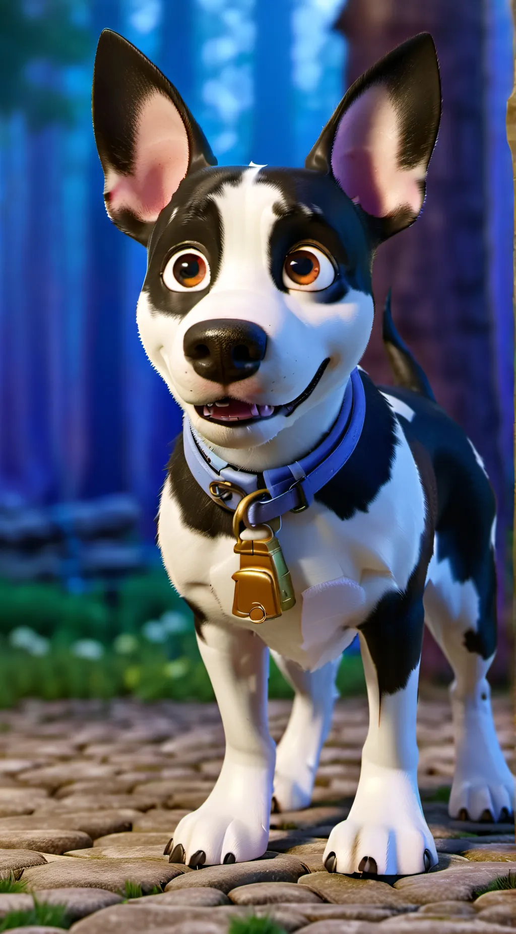 ai character: a puppy background