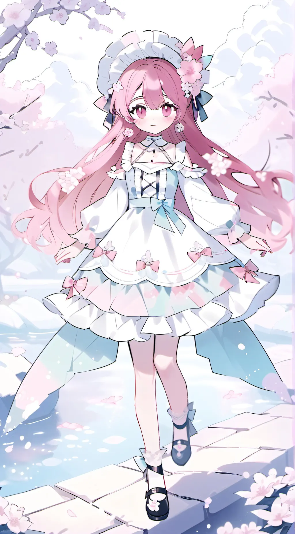 ai character: rose background