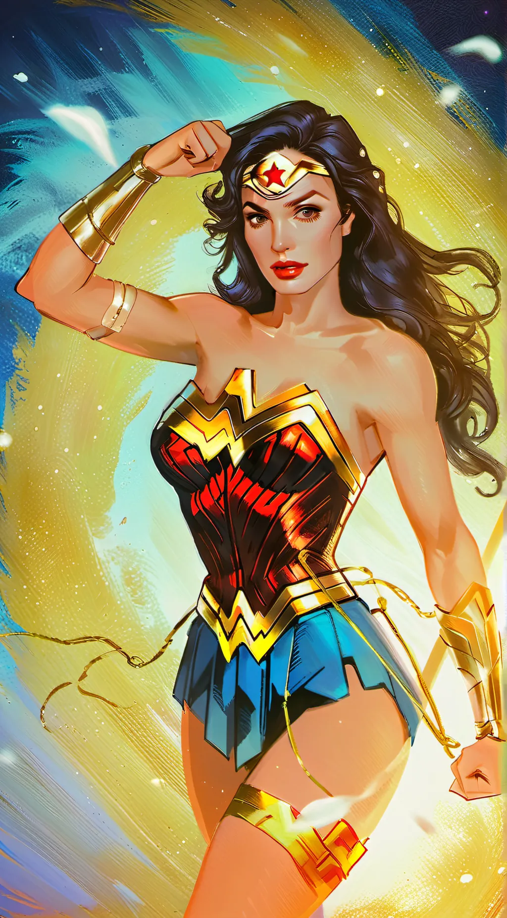 ai character: Wonder Woman  background