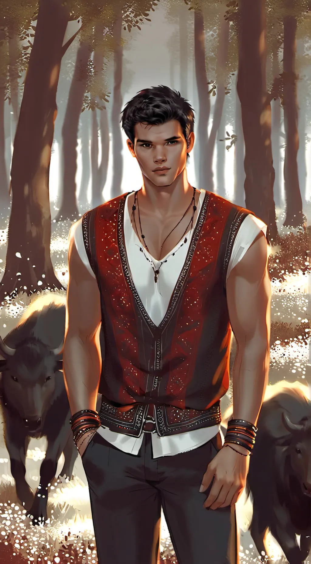 ai character: jacob black background