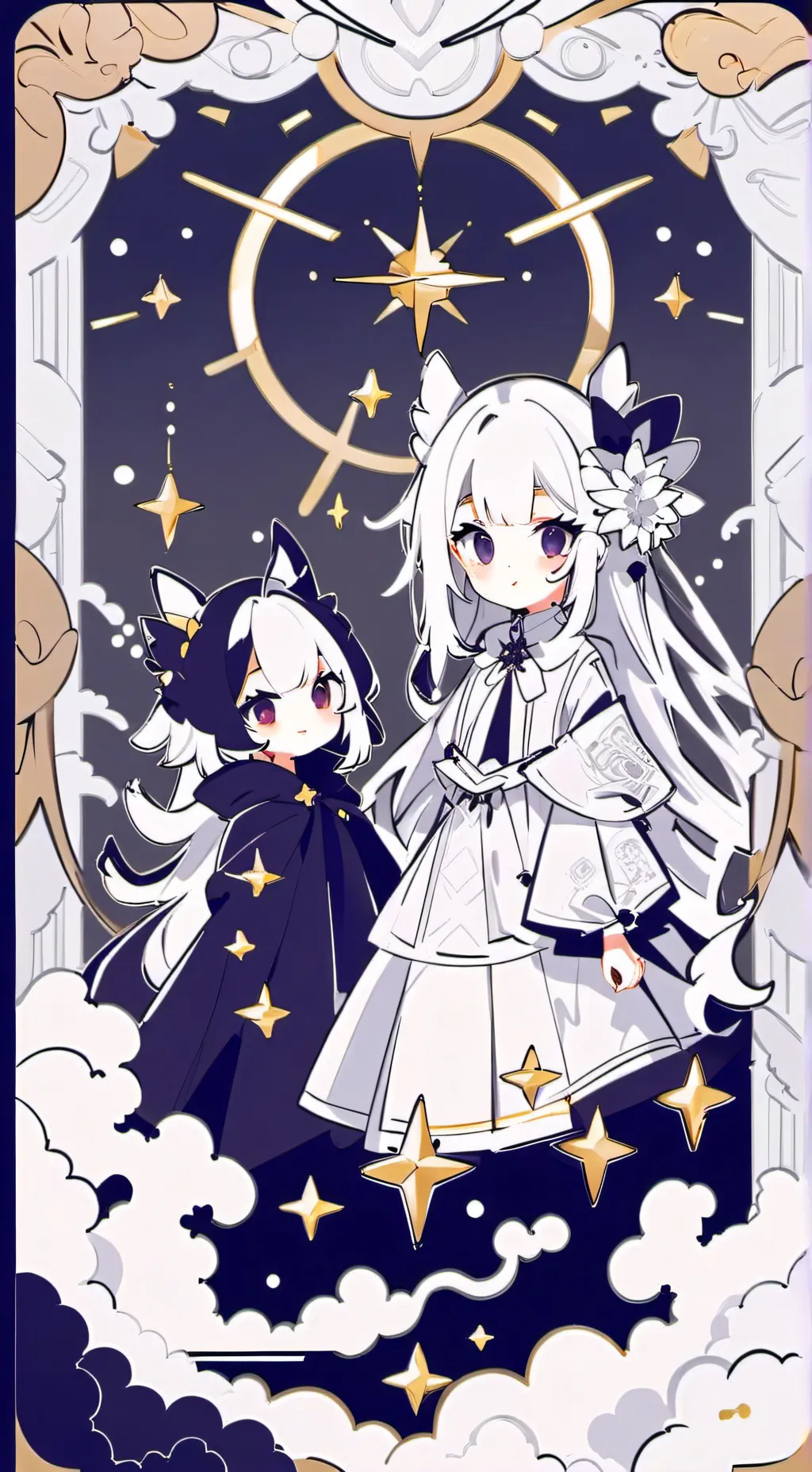 ai character: Violet background