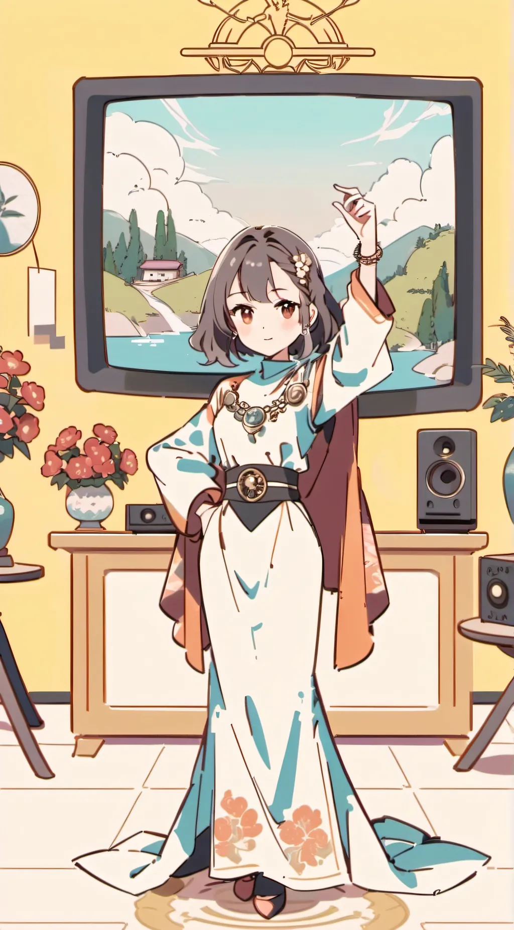 ai character: ATM  background