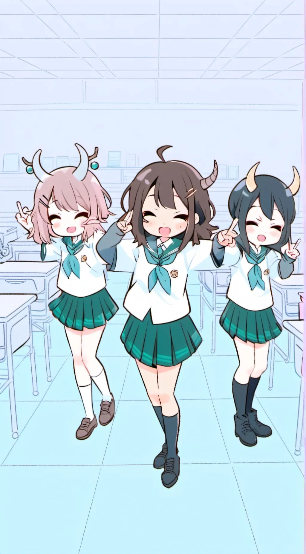 ai character: Girls only class! background