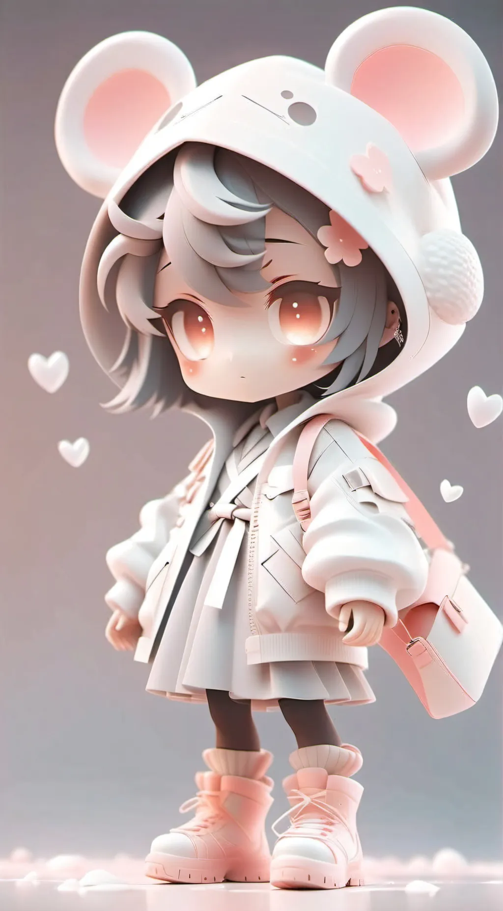 ai character: tv woman  background