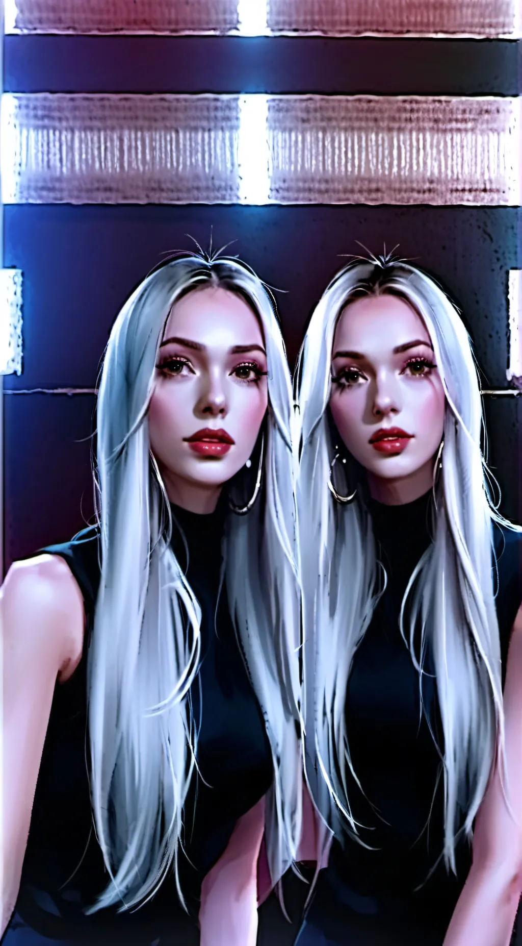 ai character: Kim and Kate  background