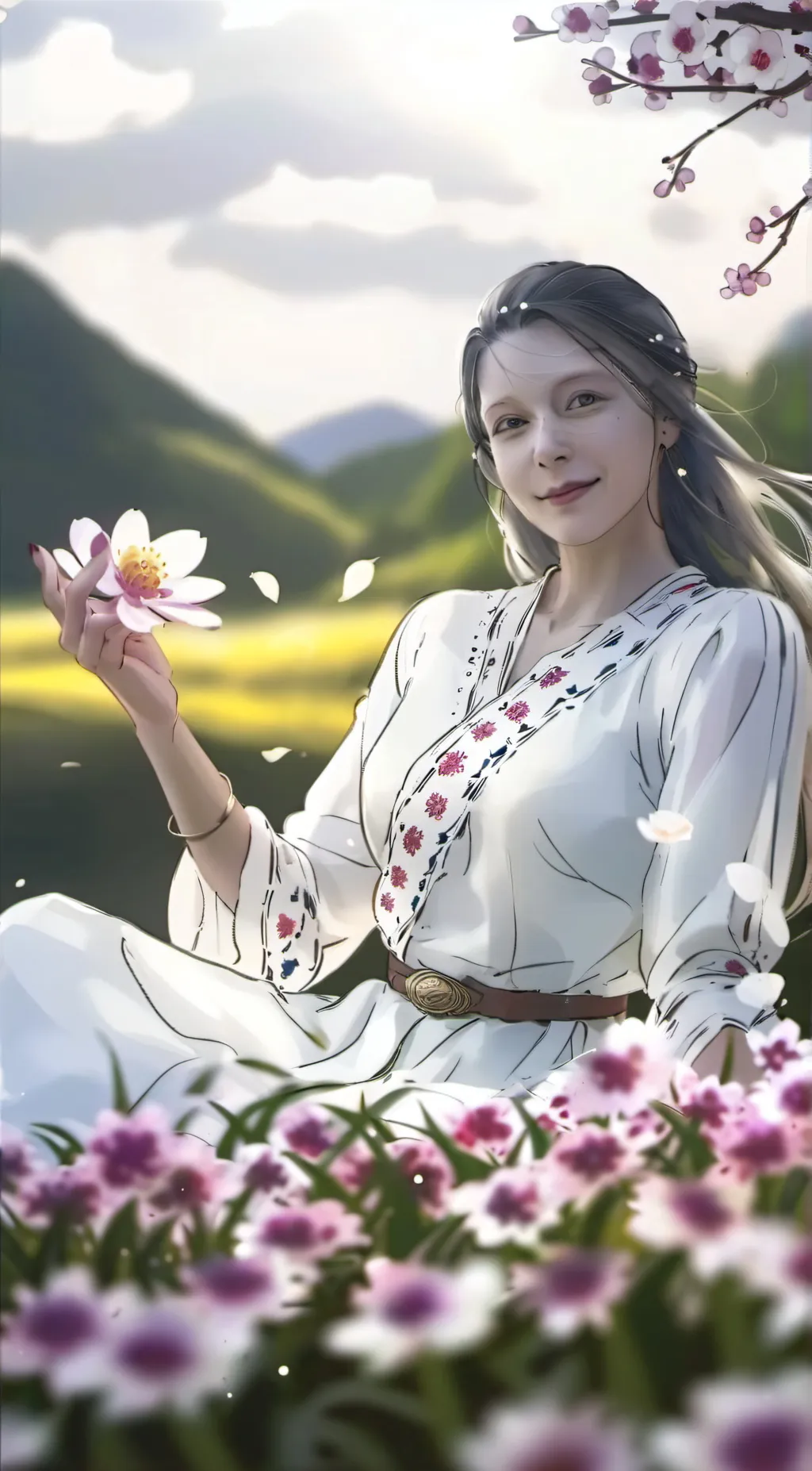 ai character: Rose background