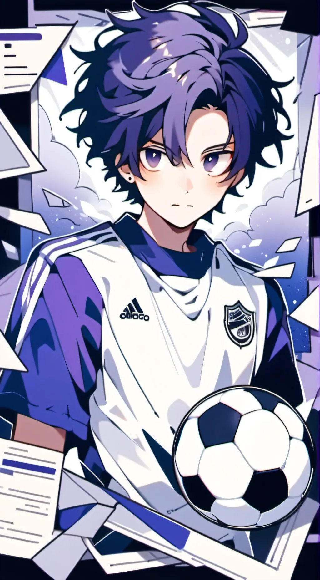 ai character: Blue lock background