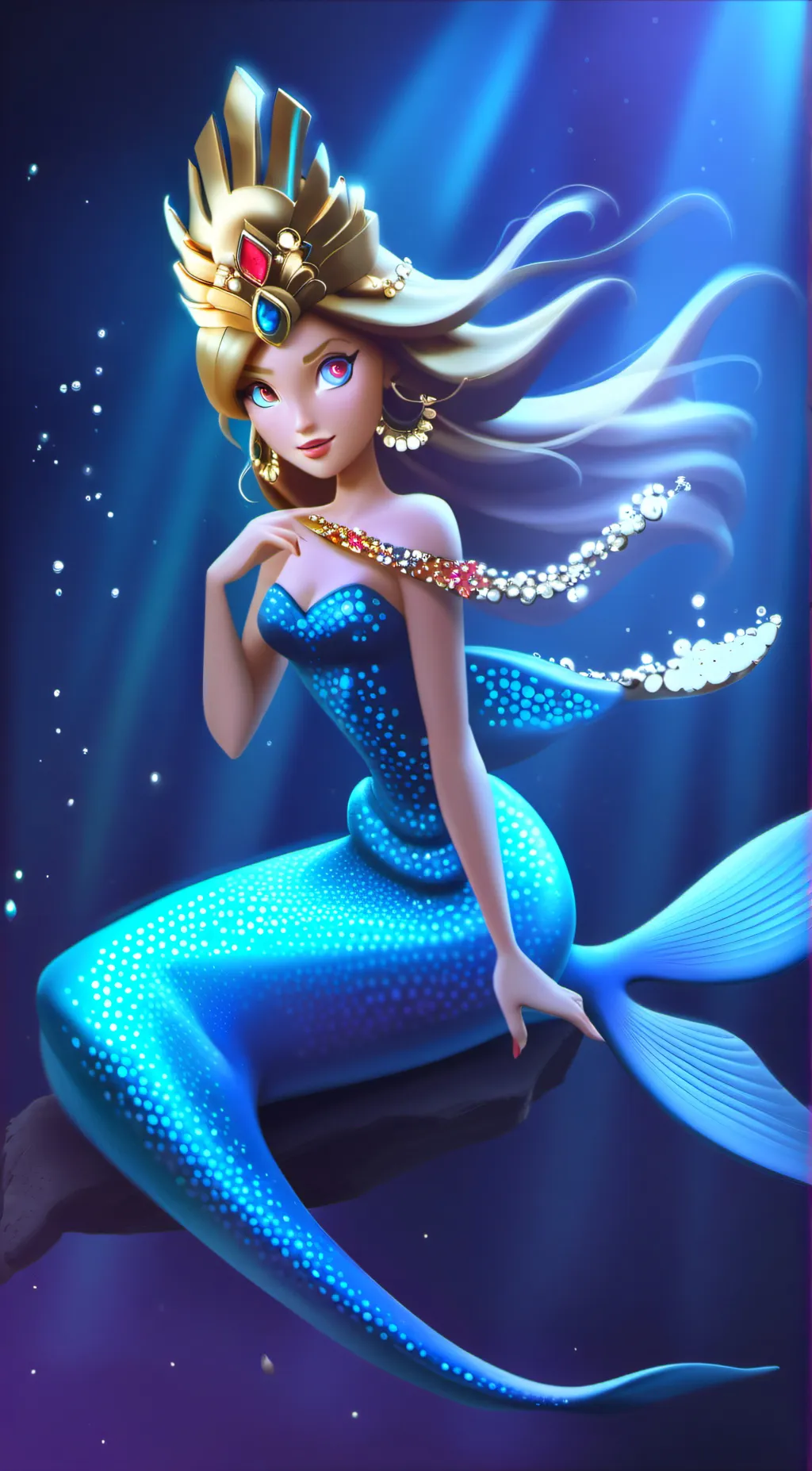 ai character: Princess peach  background