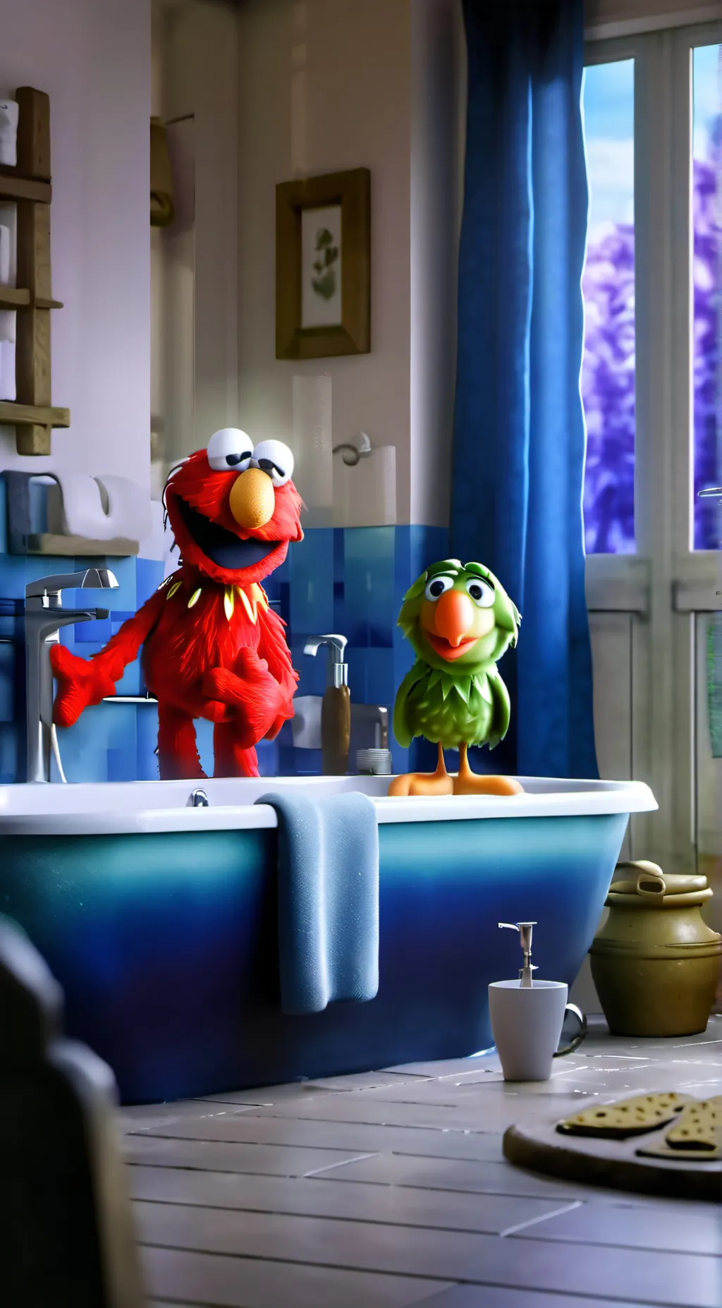ai character: elmo background
