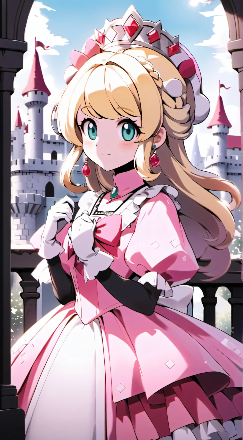 ai character: Princess Peach background