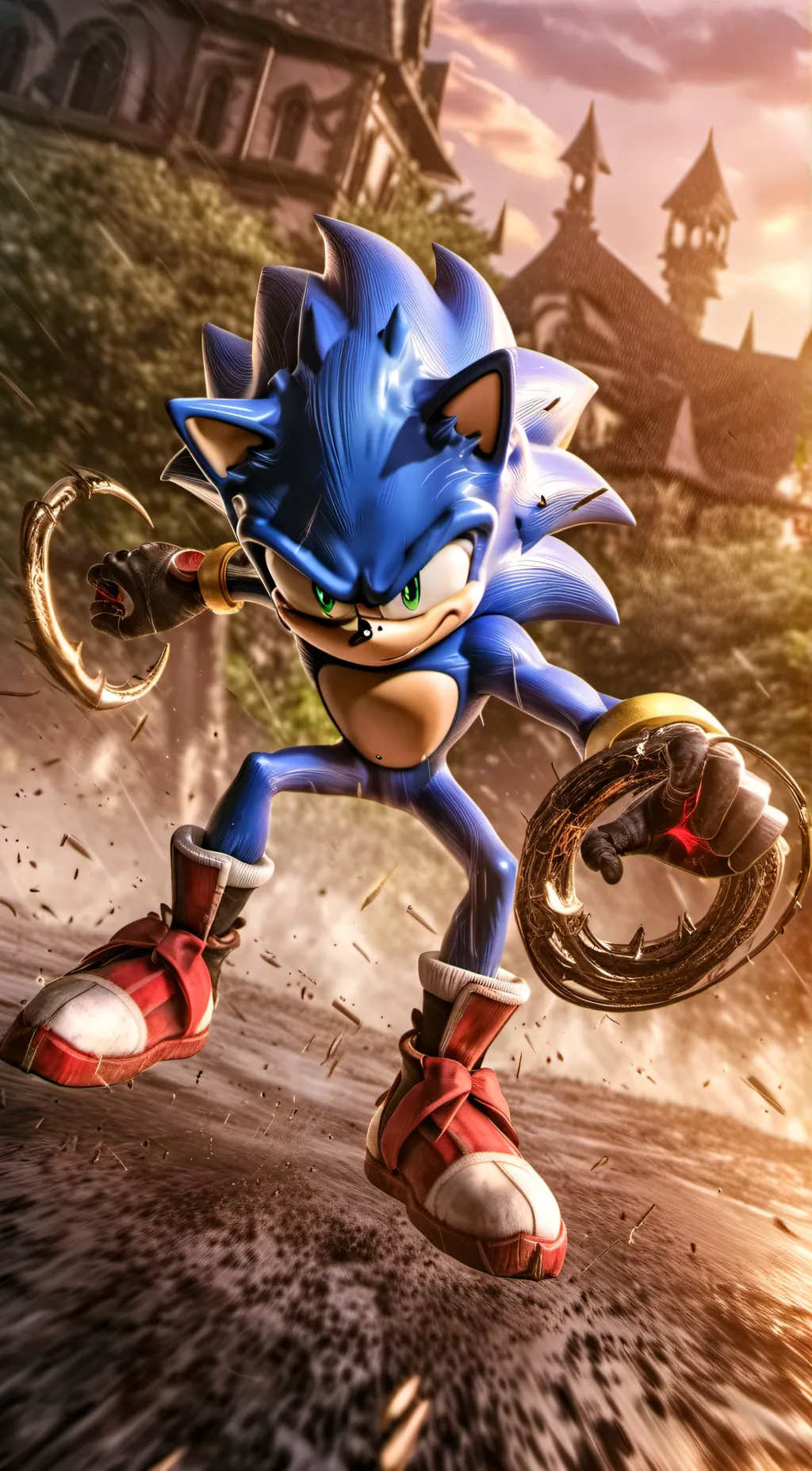ai character: sonic vs sonic.exe background