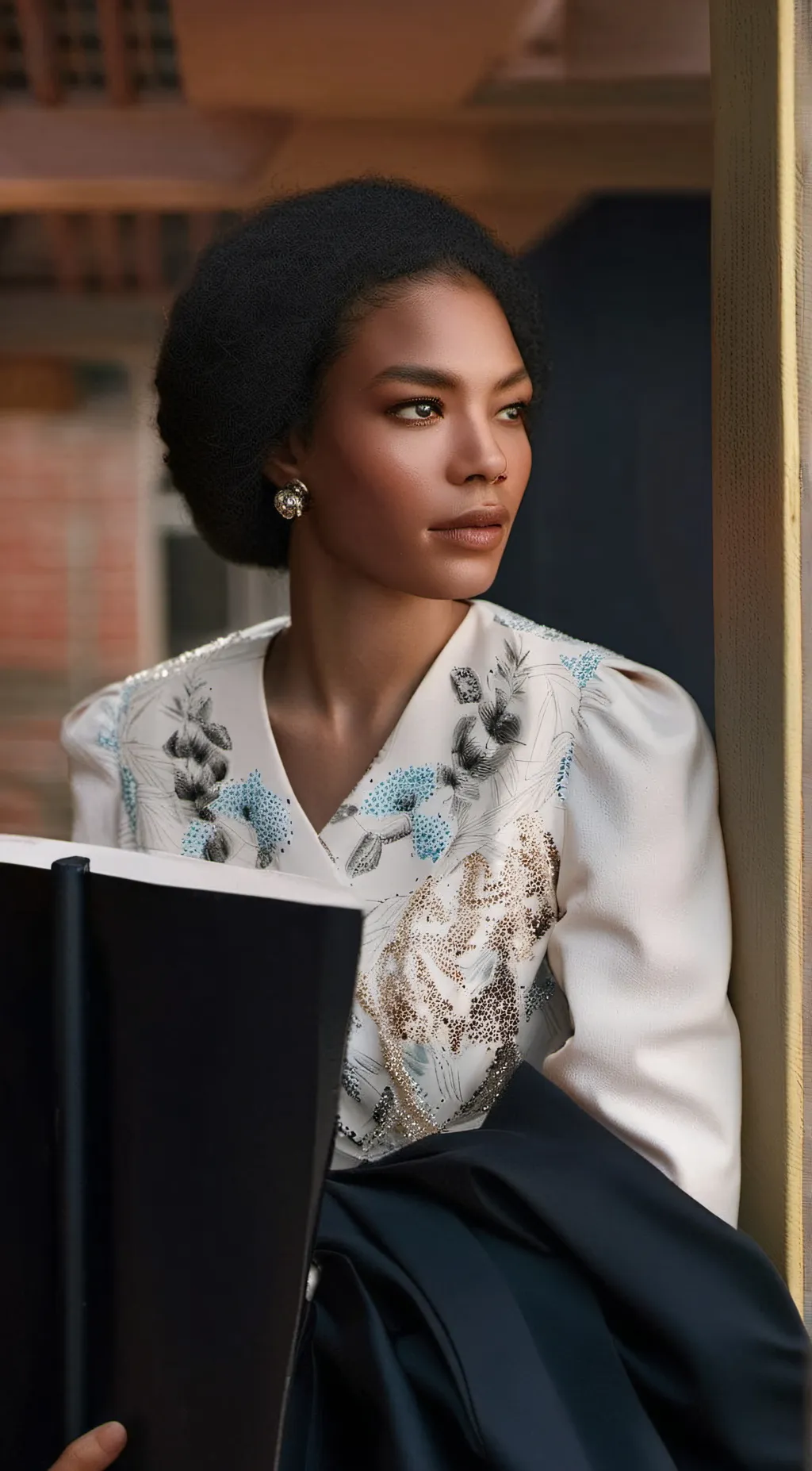 ai character: Black woman background