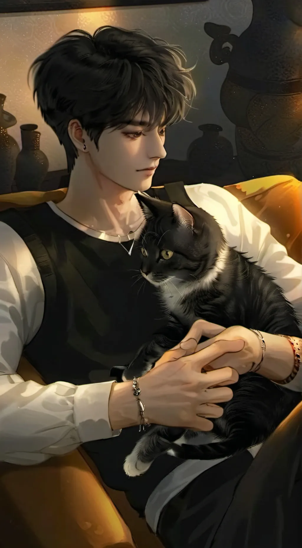 ai character: Raymond Madeline  background