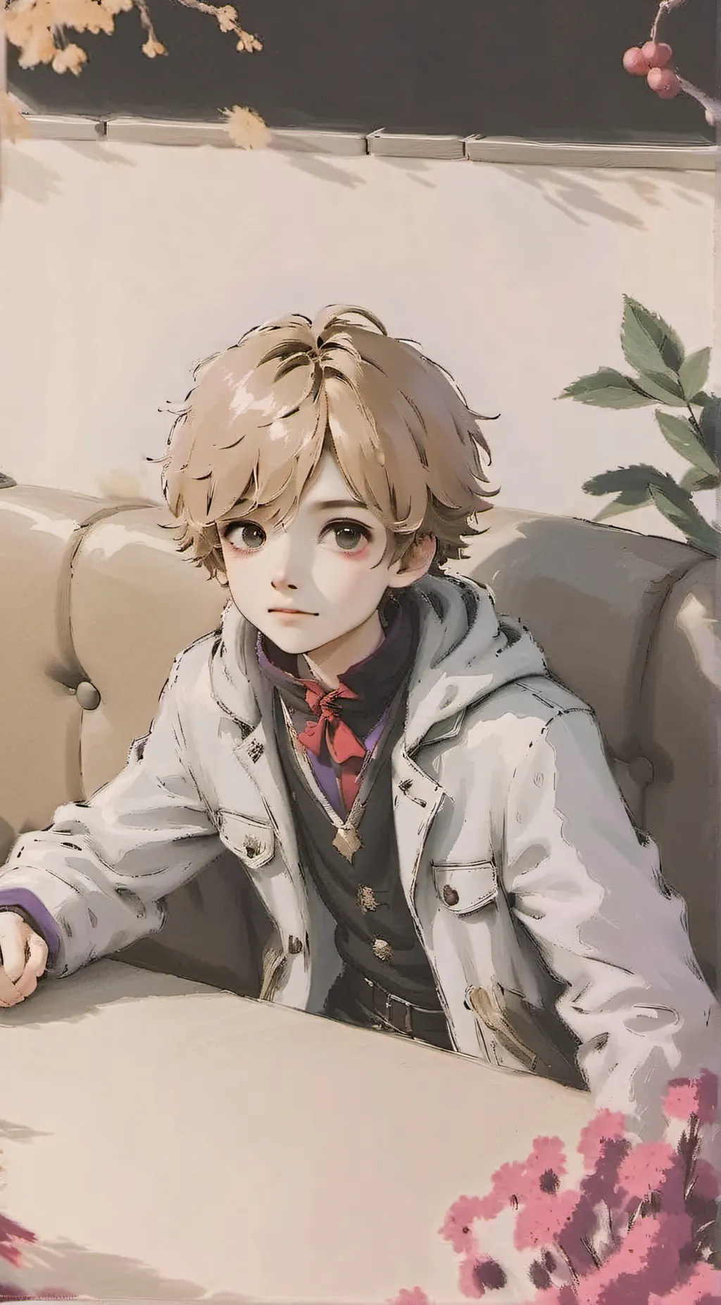 ai character: Indigo background