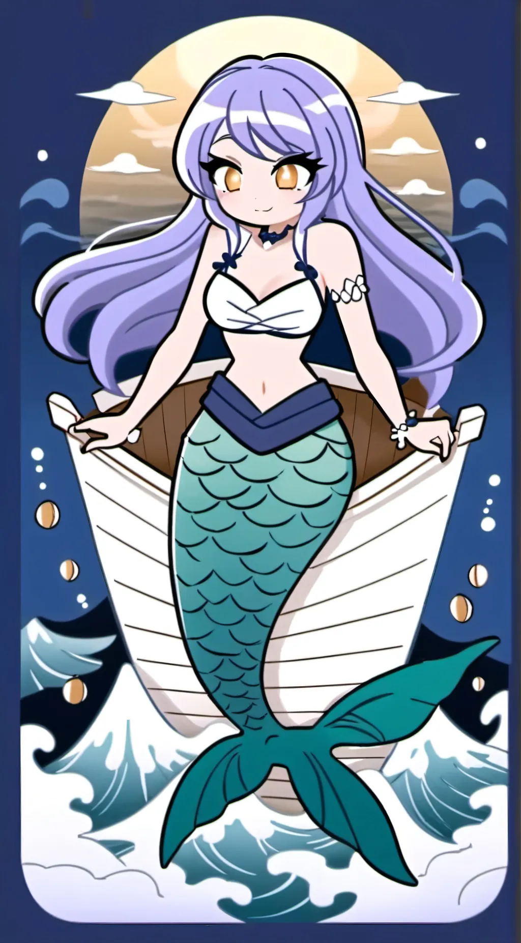 ai character: Gacha Mermaid background