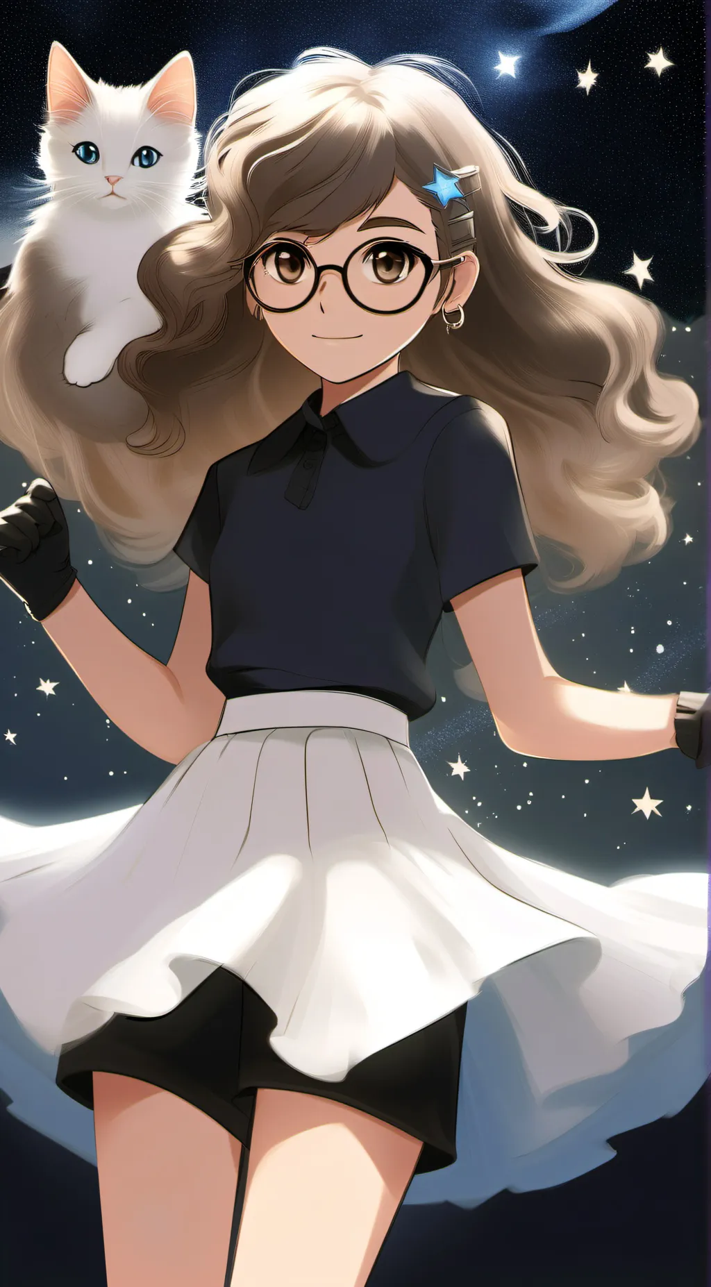 ai character: Maddie and Star background